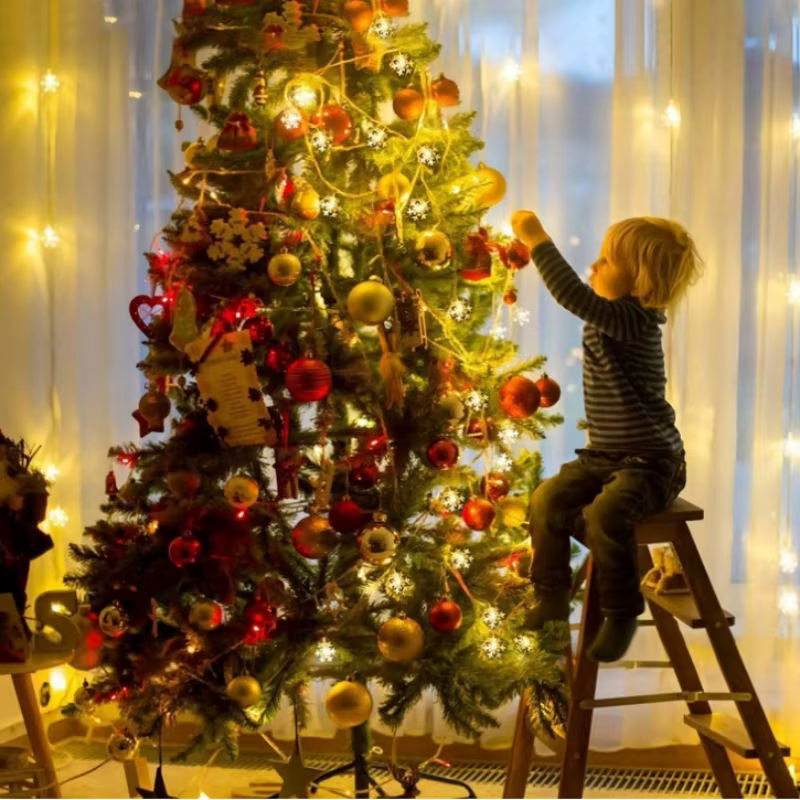 Guirnalda LED copo de nieve para árbol Navidad – Hogar festivo - imagen 3