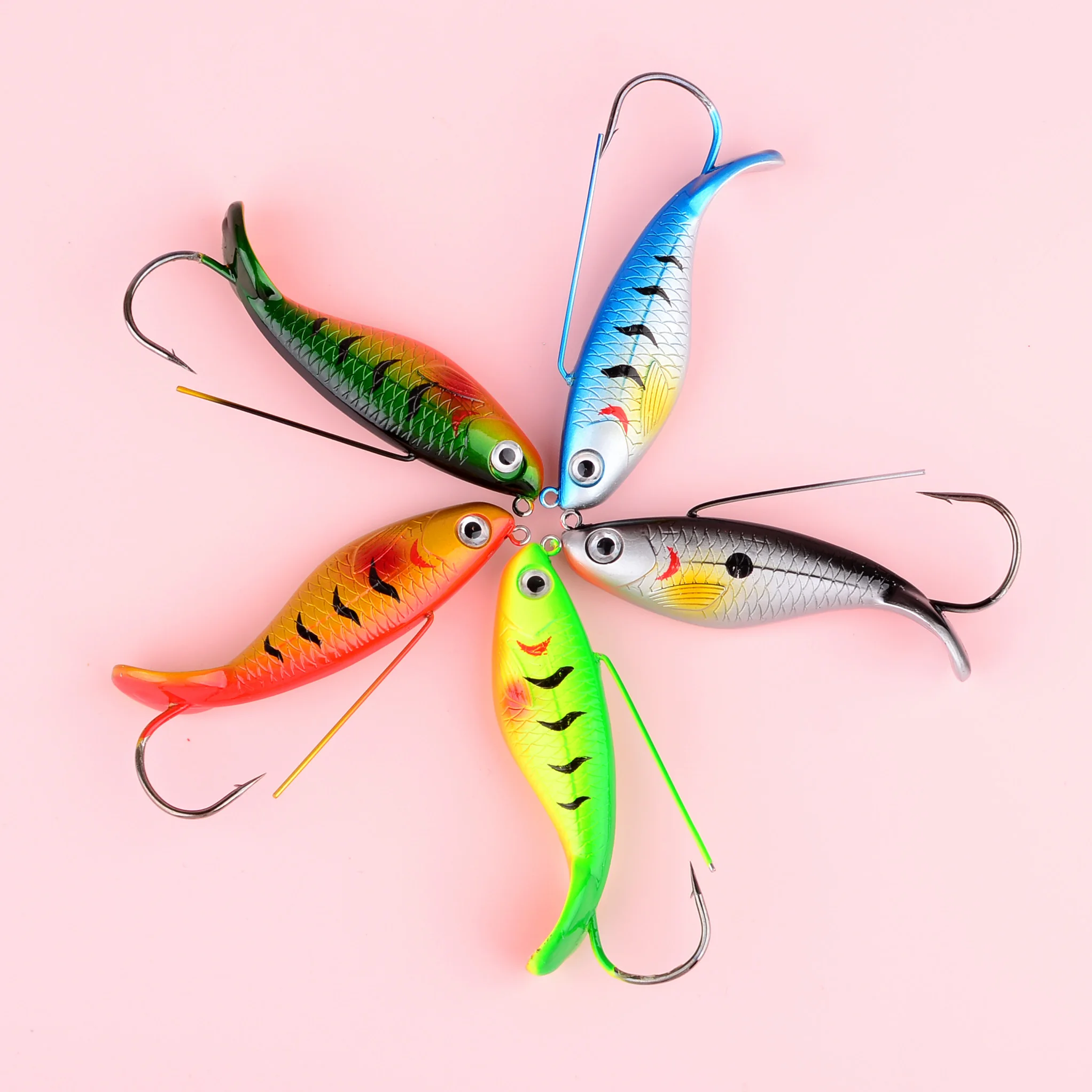 Wobbler VIB antihierbas con cuerpo láser, señuelo de pesca
