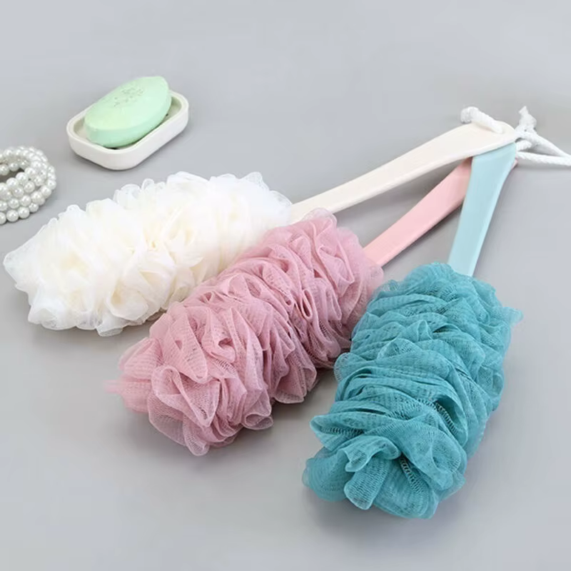 Cepillo de Espalda con Mango Largo – Esponja Exfoliante de Malla Suave para Ducha - imagen 4