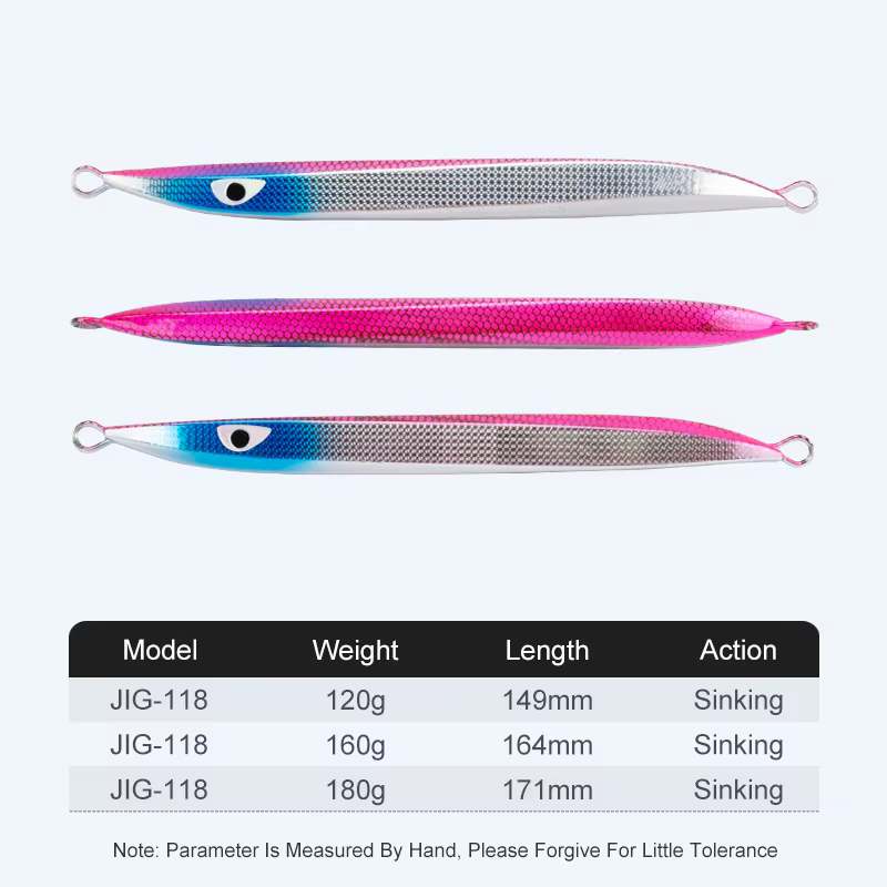 Jig Metálico TEASER J118 Luminoso para Agua Salada - imagen 2