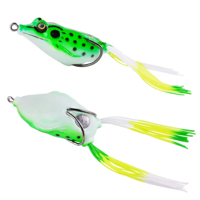 Señuelo de rana Topwater con tubo suave y ojos 3D – Anzuelos - imagen 3