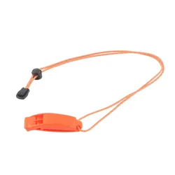 Silbato de seguridad ABS con cordón reflectante y emergencia naranja