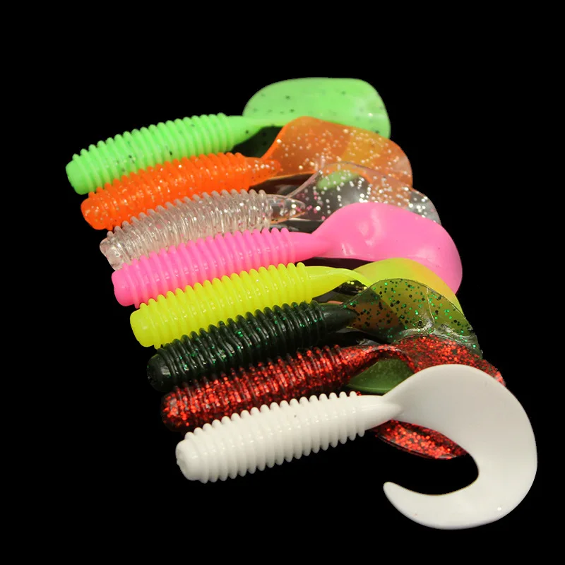 Vinilos cola rizada con jig head – Para lubina con sales inyectadas - imagen 2