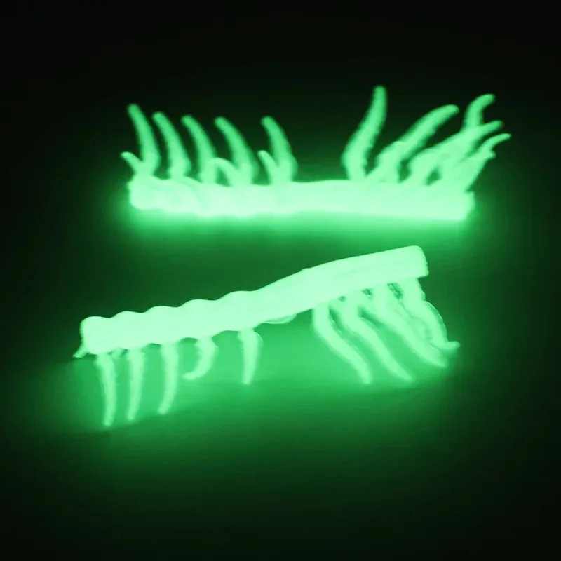 Señuelos calamar luminosos de patas blandas para pesca nocturna - imagen 4