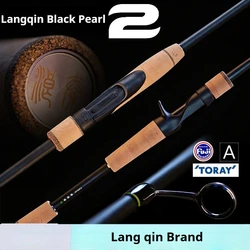 Caña LangQin Black Pearl carbono Toray guías Fuji A punta sólida