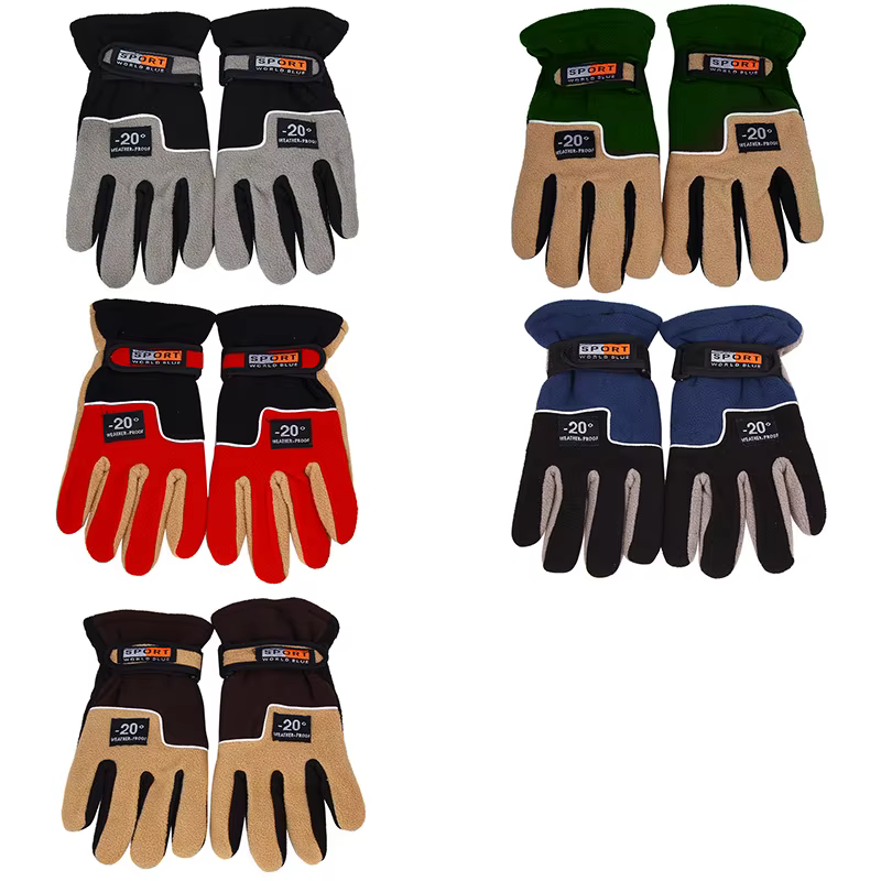 Guantes de pesca de invierno antideslizantes vista frontal