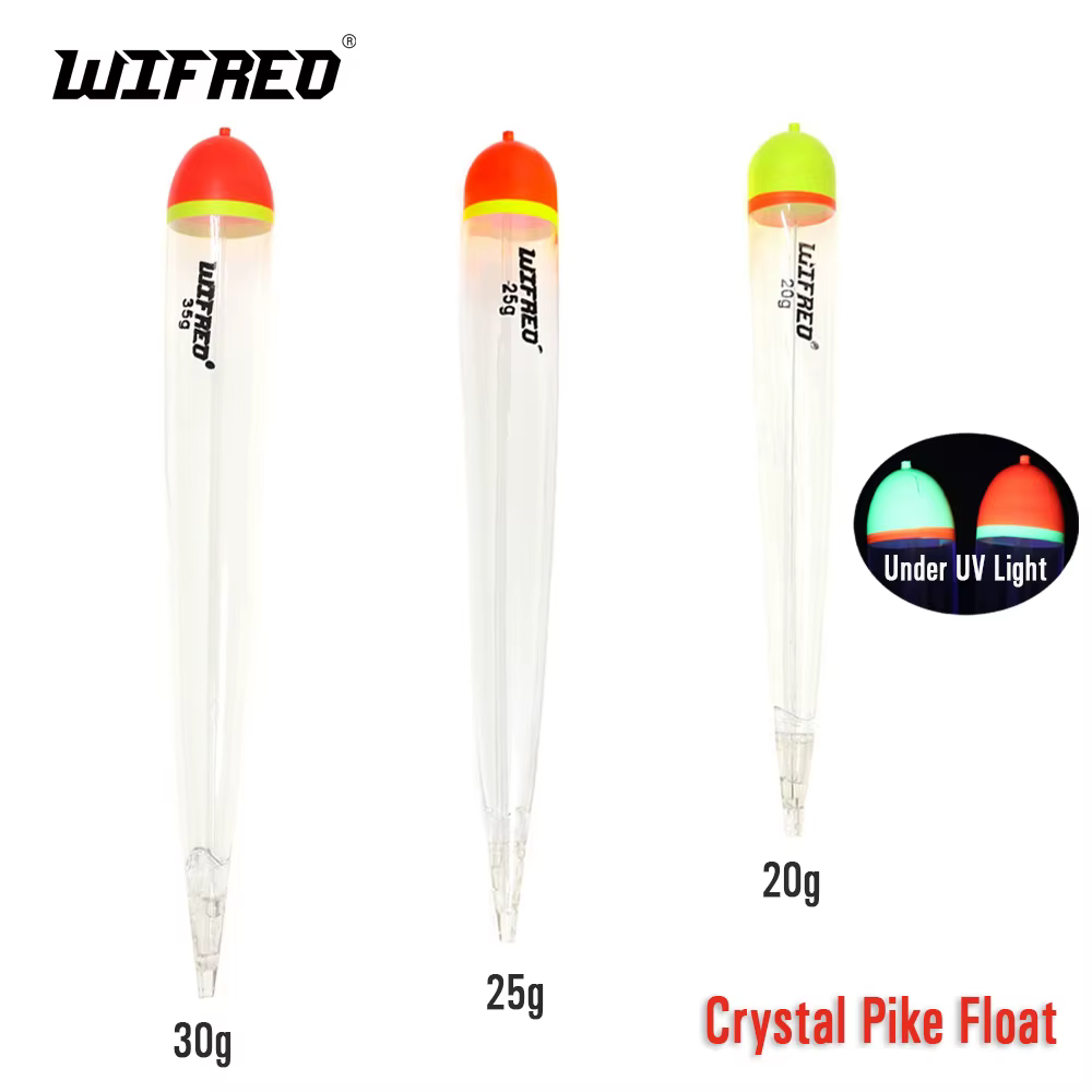 Wifreo Flotador de lucio en cristal con peso para salmón y trucha - imagen 3