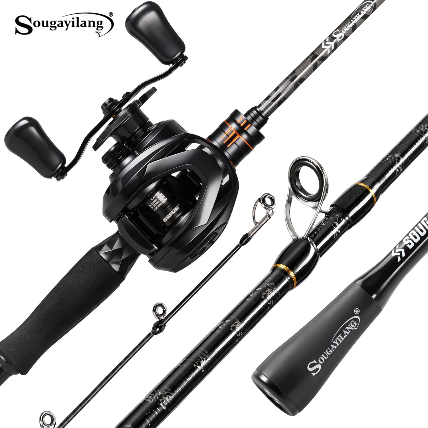 Combo Caña y Carrete Sougayilang – Baitcasting Freno 8kg - imagen 4