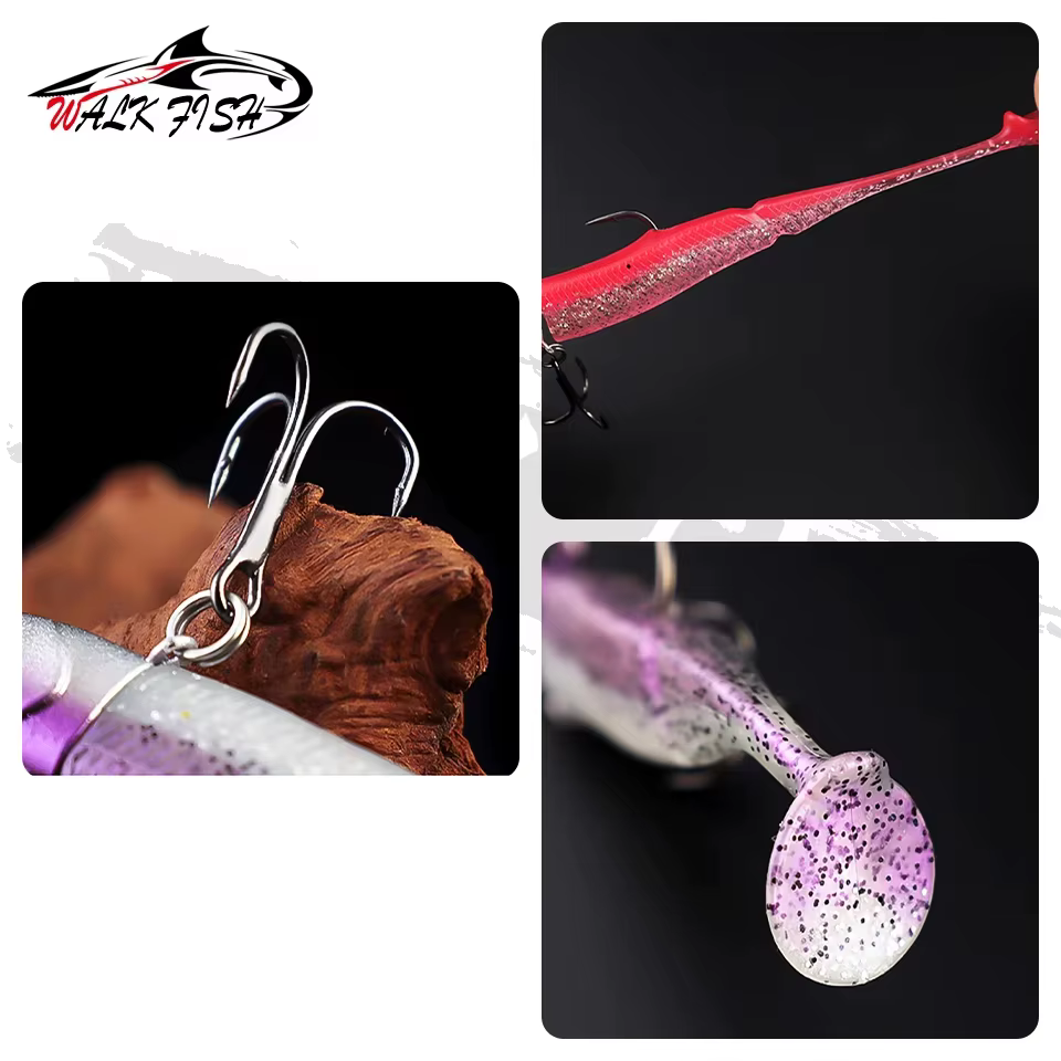 Vinilo cola en T Walk Fish con lentejuelas para jigging marítimo - imagen 3
