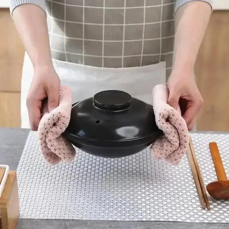 Paños de microfibra gruesos absorbentes cuadrados para limpieza del hogar - imagen 3