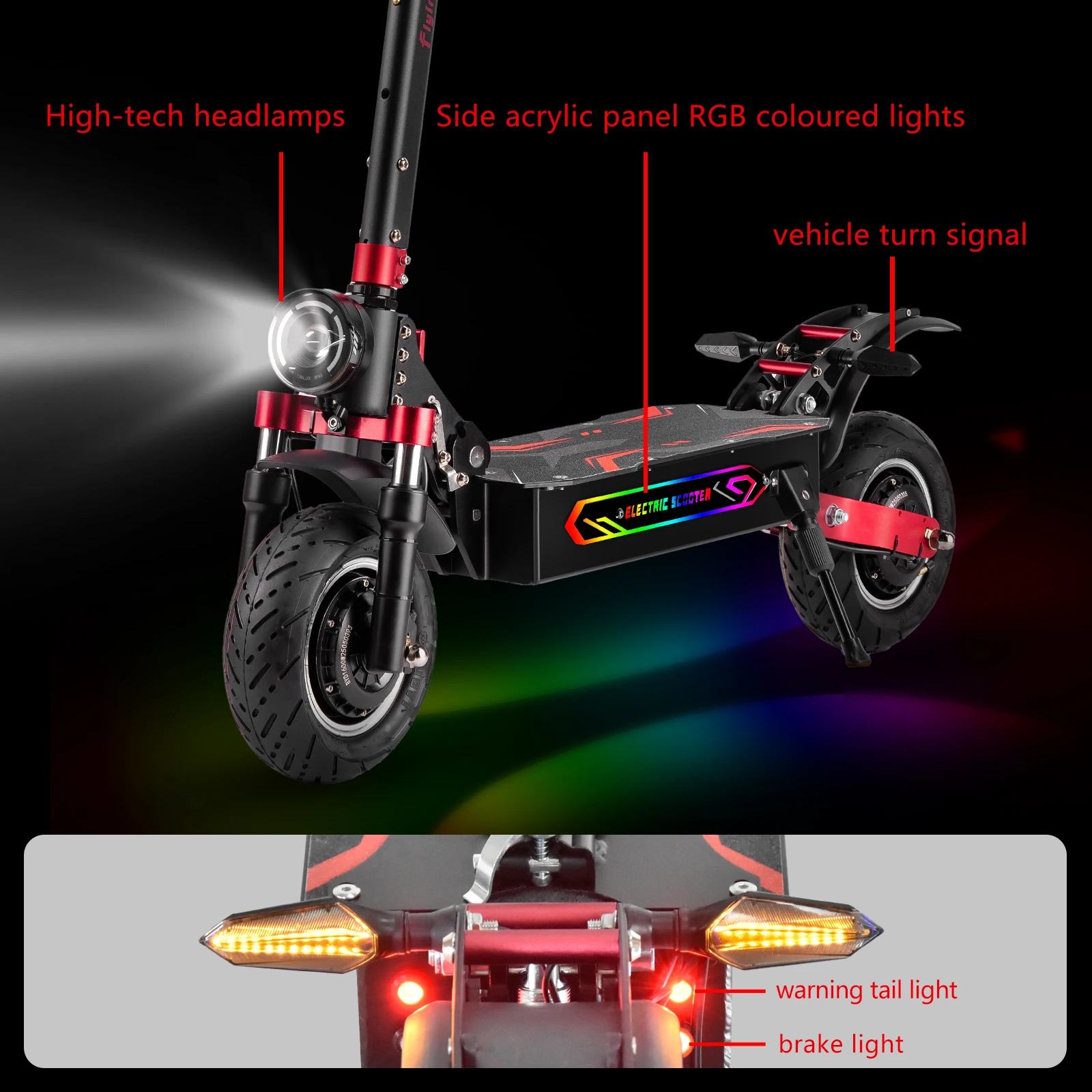 BOYUEDA Patinete eléctrico de doble motor con NFC y control por app - imagen 5