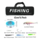 Set de pesca señuelos blandos Mino: caña rosa y carrete con línea - imagen 4