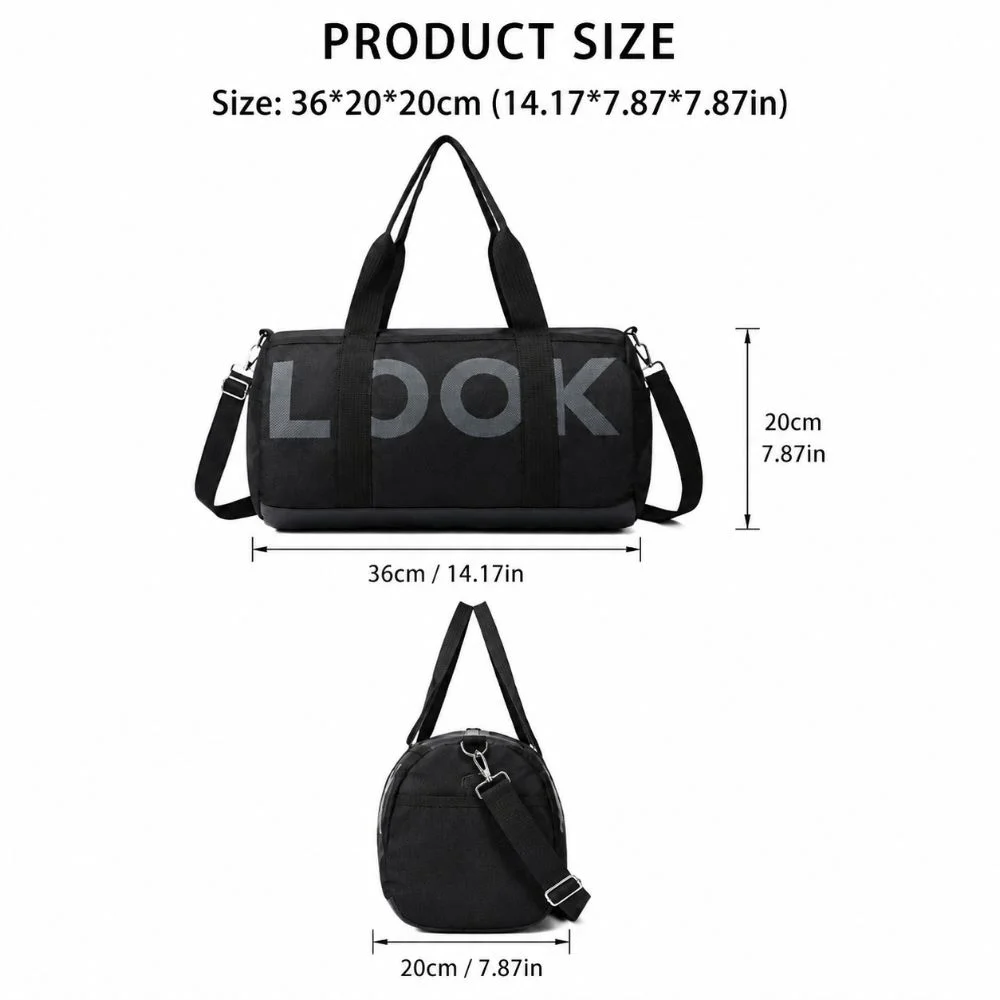 Bolso de viaje cruzado en look moderno