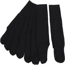 8 fundas protectoras para crines de caballo, de color negro, ligeras y transpirables, con un diseño ajustado, hechas de tejido de nailon y listas para ser trenzadas.