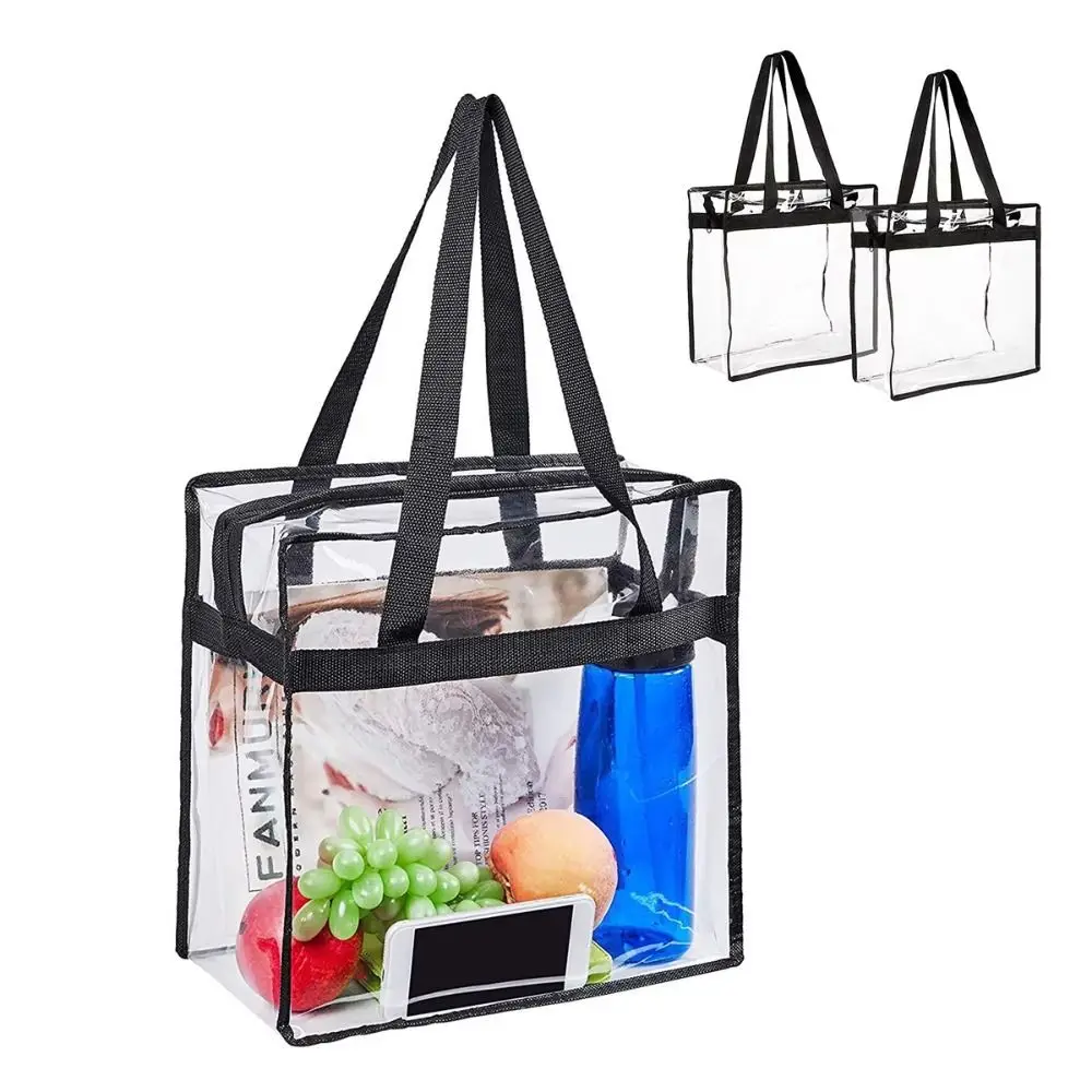 Bolso de hombro transparente PVC con cremallera de gran capacidad - imagen 4