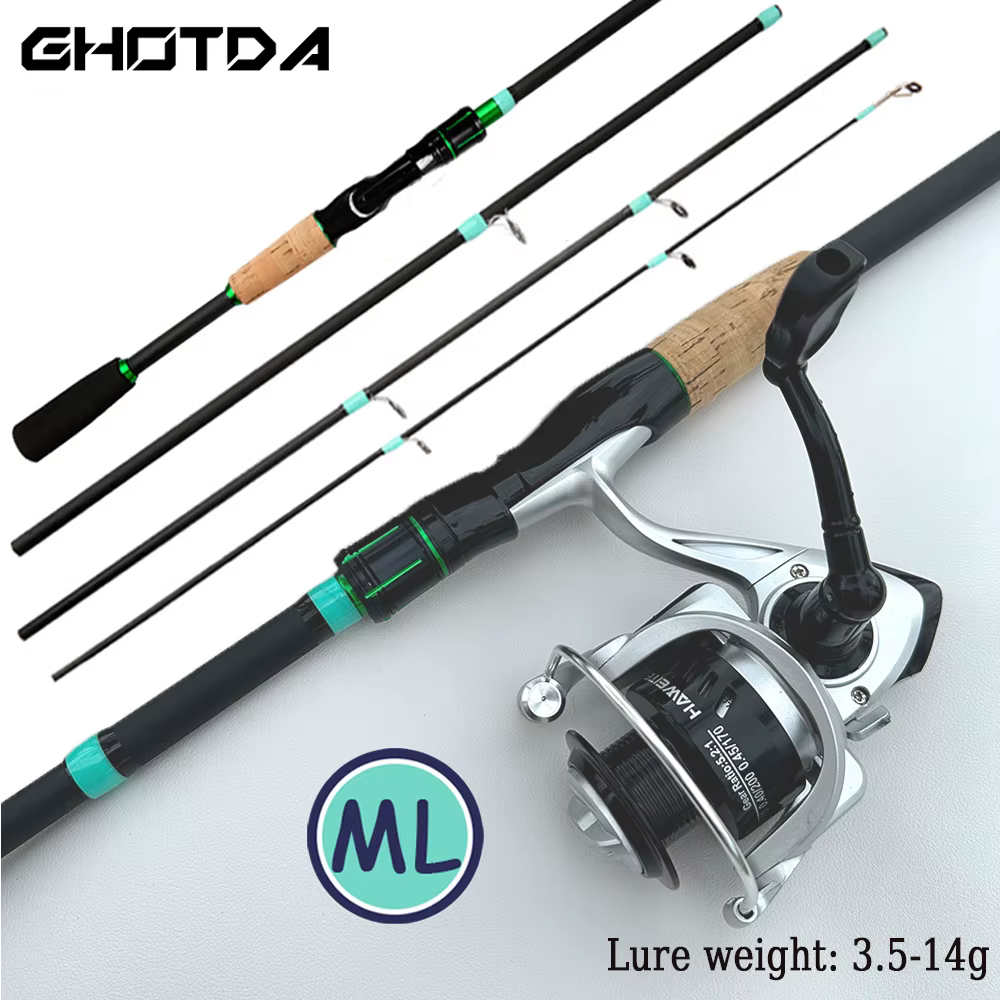 Caña Jigging GHOTDA Fibra Carbono – Kit con Carrete Metal - imagen 4