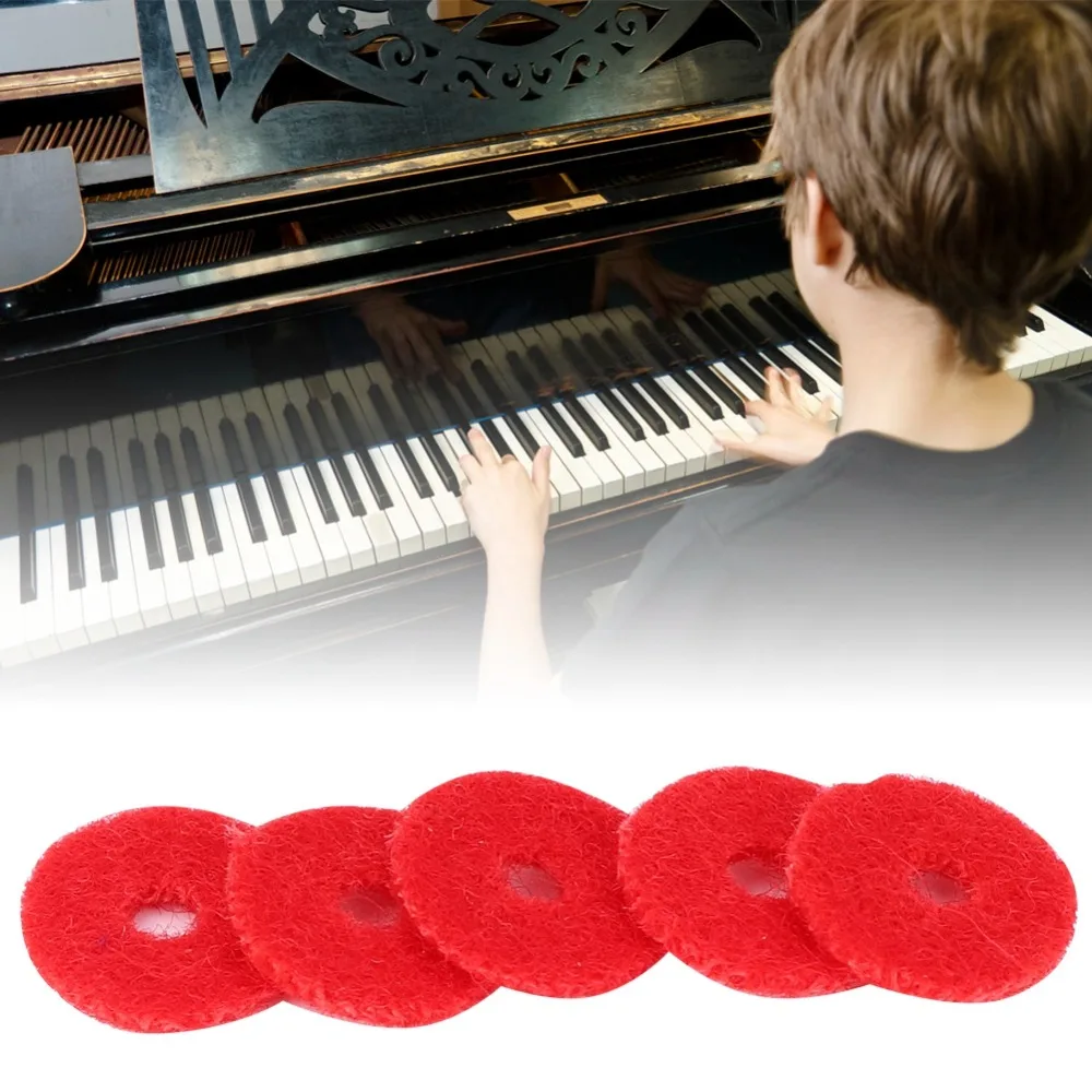 Juntas de fieltro para piano rojo con perforación