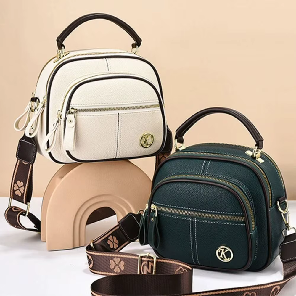 Bolso bandolera de cuero para mujer con correa ancha ajustable - imagen 4