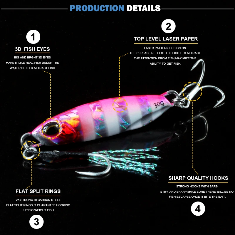 LETOYO jig metálico para lucio y lubina – jigging - imagen 3