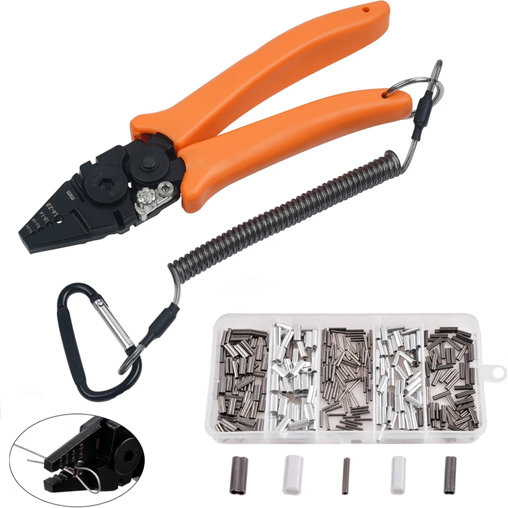Kit de engarce con alicates en uso