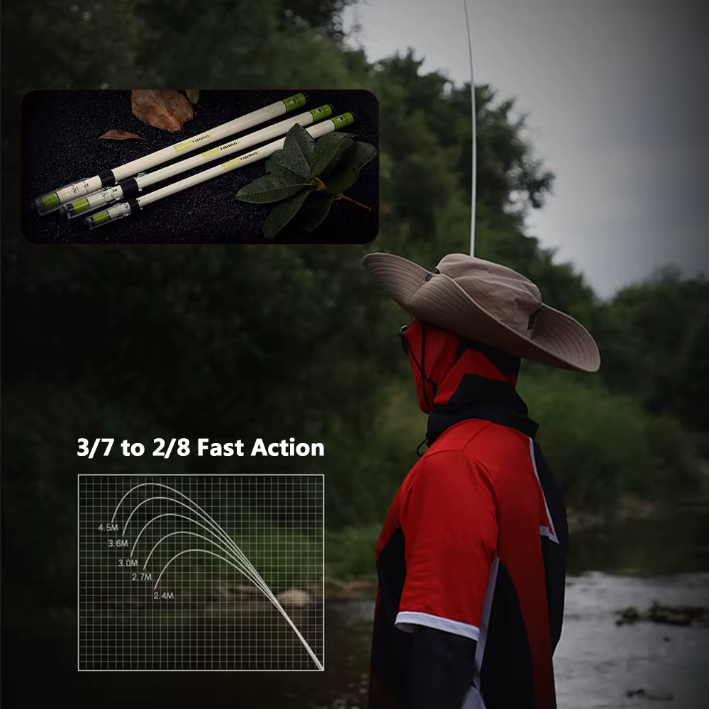 Caña Hera en Carbono 40T/46T – Portátil para pesca en corriente - imagen 4
