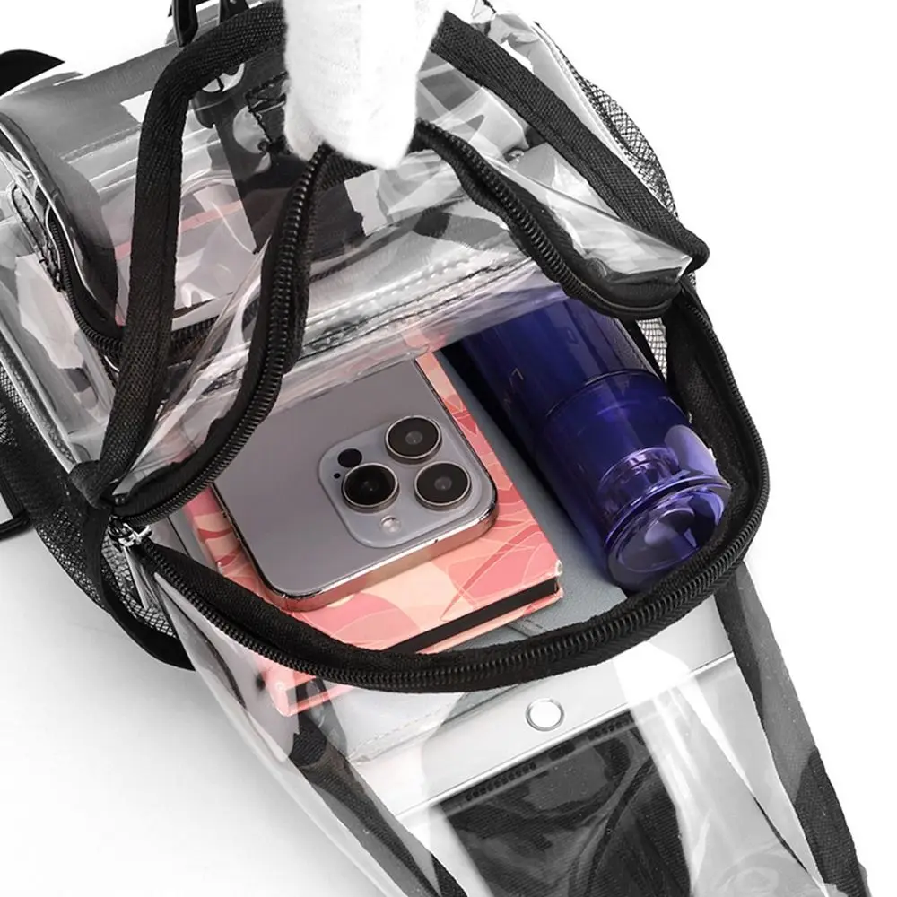 Bolso cruzado de pecho multicolor PVC transparente – doble uso - imagen 3
