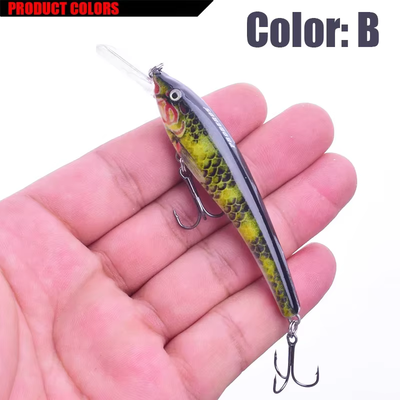 Señuelo Minnow 3D realista – Wobbler duro para pesca de depredadores - imagen 5