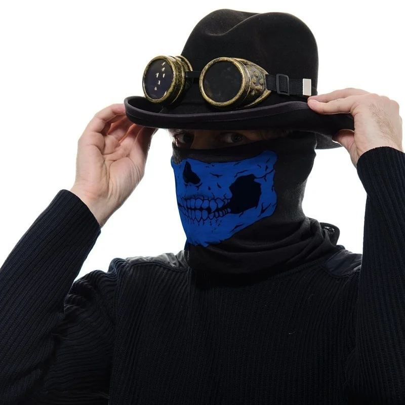Máscara multifuncional con diseño de calavera en colores variados