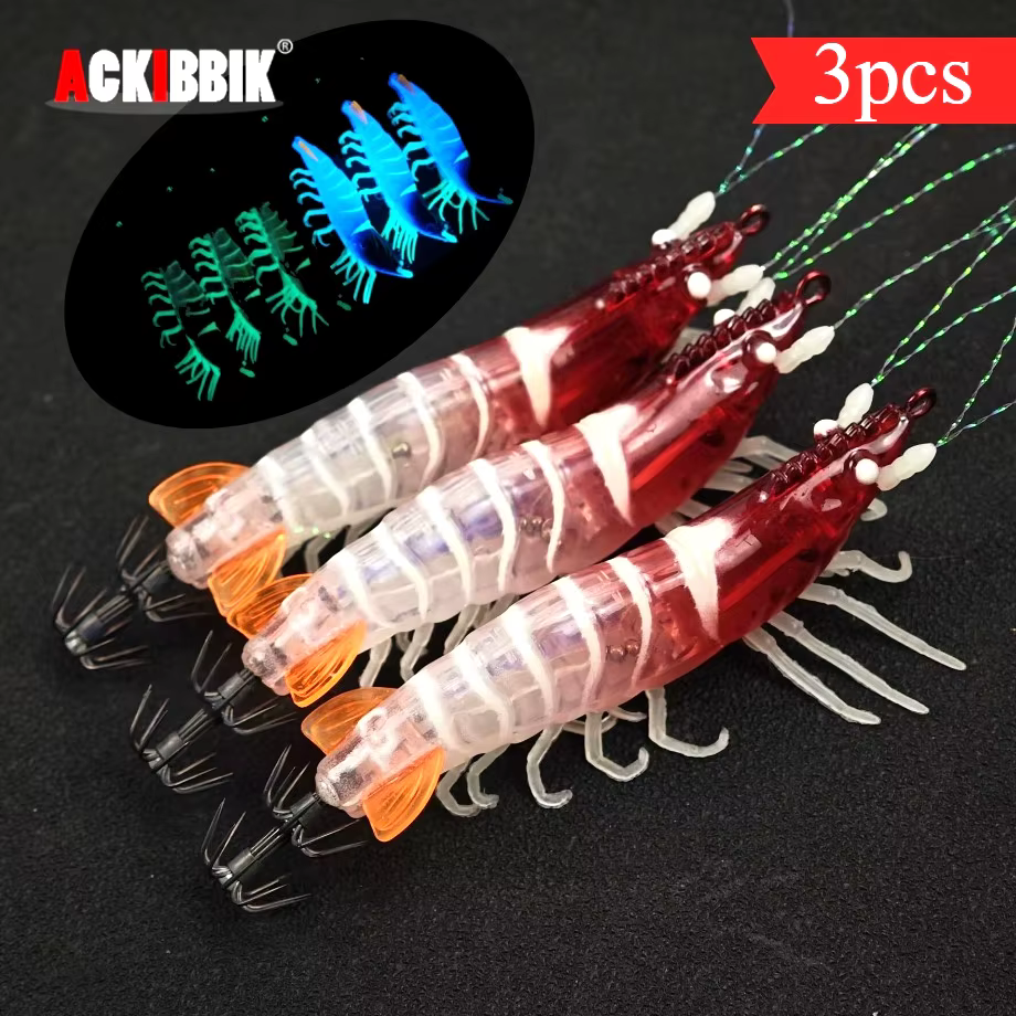 Egi Shrimp UV Luz para Calamar y Pulpo – 10 cm Flotante - imagen 2