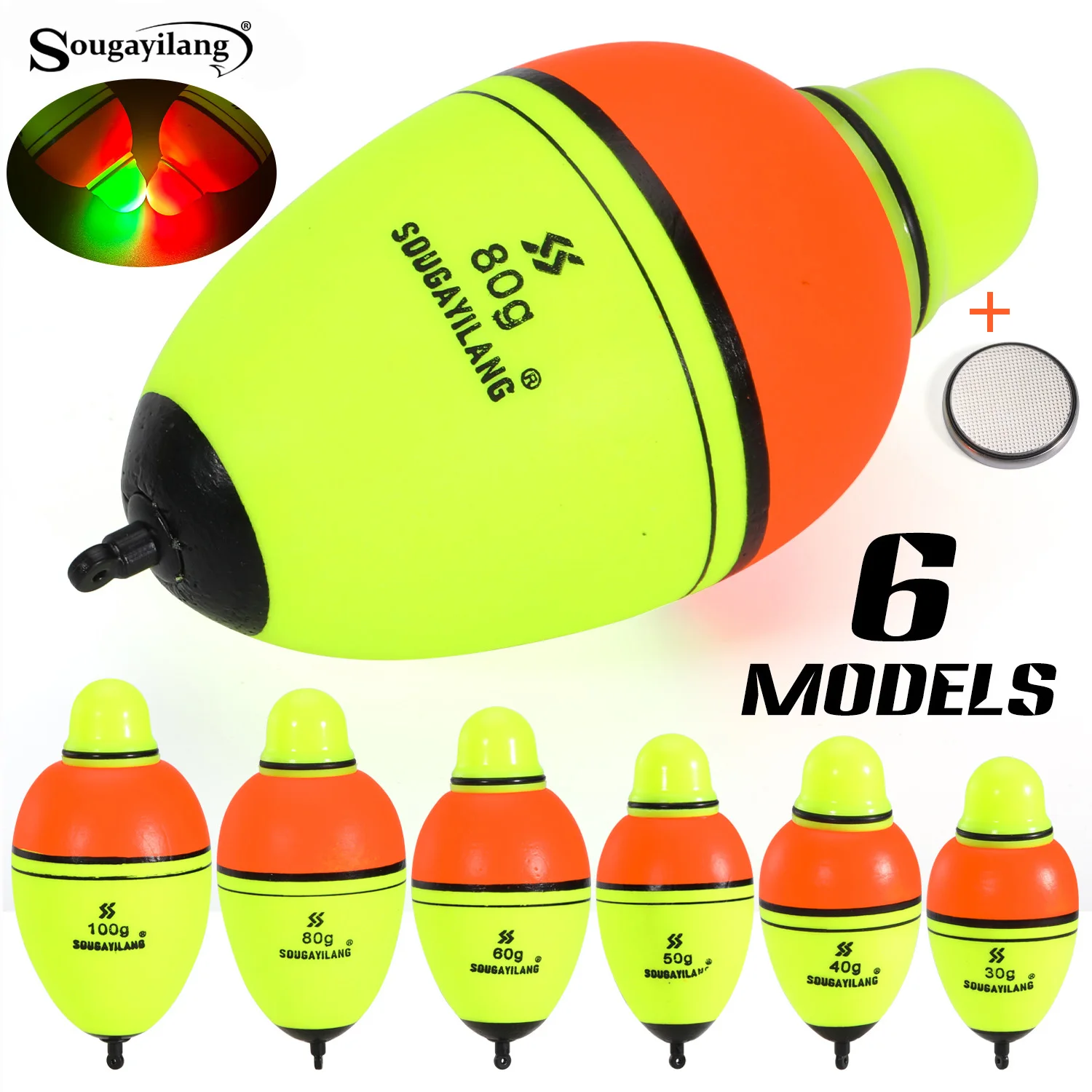 Sougayilang Flotadores luminosos de espuma alta densidad para pesca - imagen 4