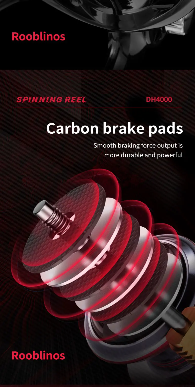 Carrete ROOBLINOS DH con acabado resistente