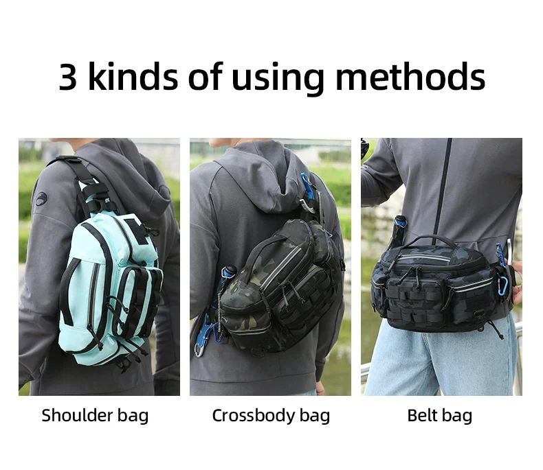 Bolsa en estilo riñonera y mochila de pecho
