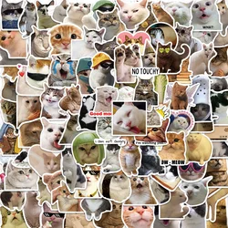 Pegatinas impermeables de gato meme para móvil portátil y maleta