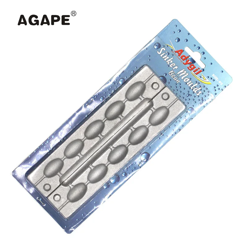 Agape molde de plomo tipo frijol para pesca de fundición - imagen 3