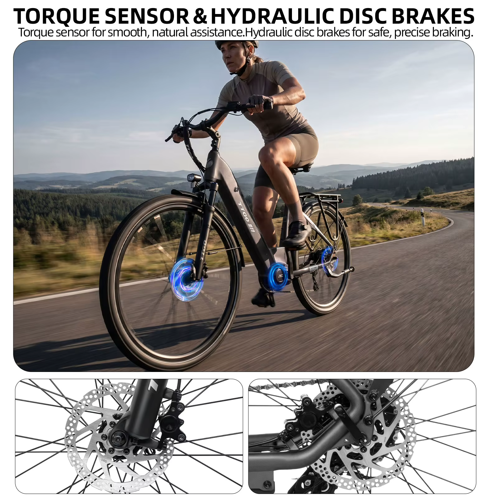 TTGO Bafang Bici Eléctrica Transmisión Frenos Hidráulicos Suspensión - imagen 5