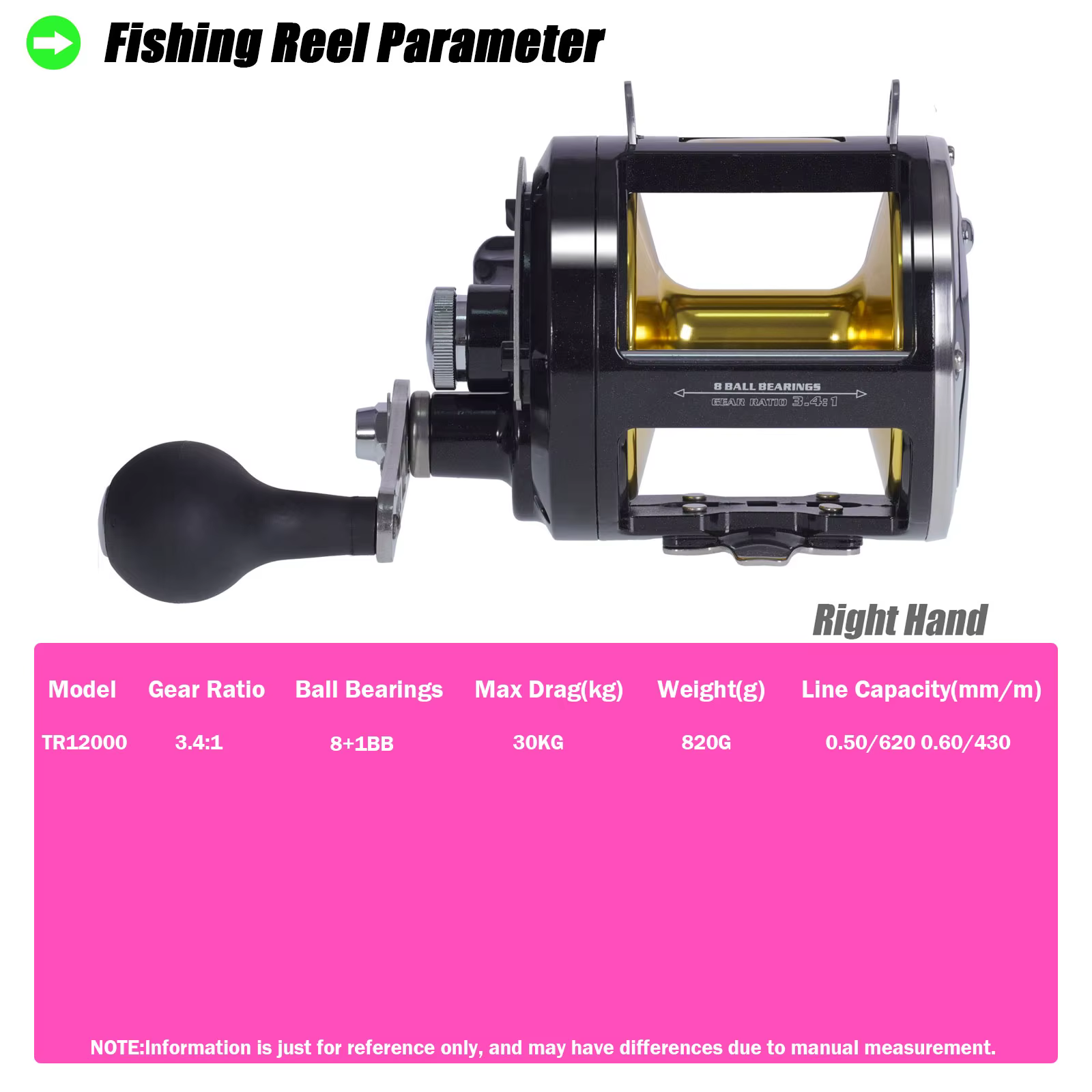 Carrete Jigging Tambor TR12000 – Arrastre de gran capacidad - imagen 5