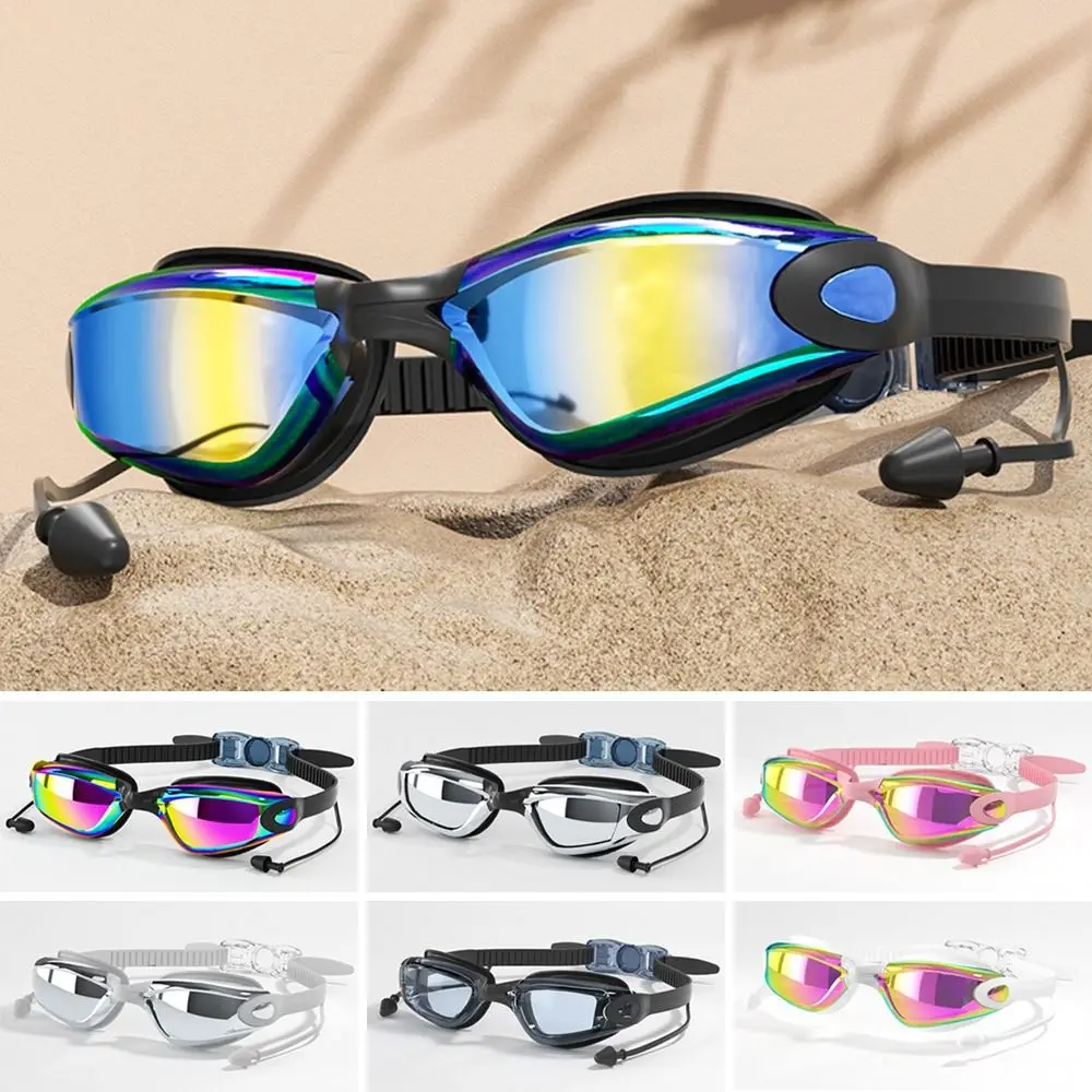Gafas de natación impermeables antivaho silicona ajustables unisex - imagen 4