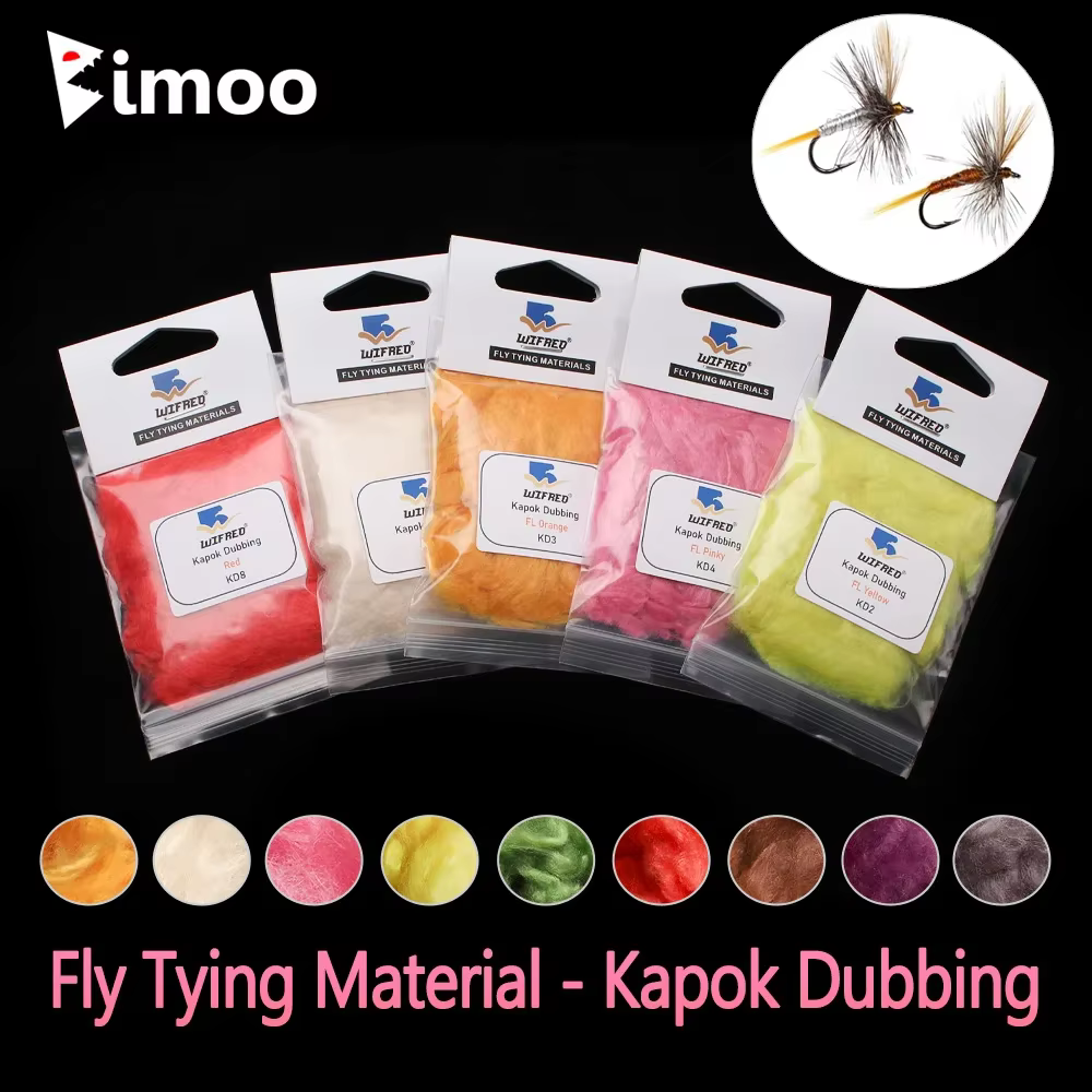 Bimoo Fibra Kapok – Material flotante para mosca seca trucha - imagen 2