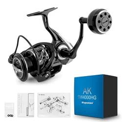 Carrete de Spinning con rodamientos acero inoxidable y sellado doble