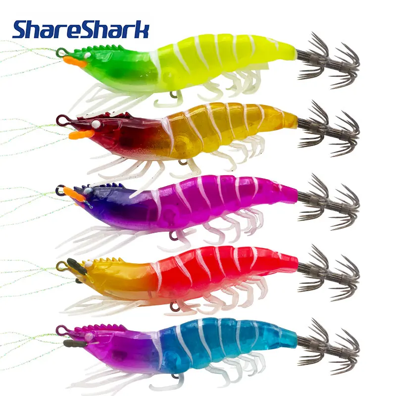 ShareShark señuelo luminoso de camarón para pesca en agua salada - imagen 5