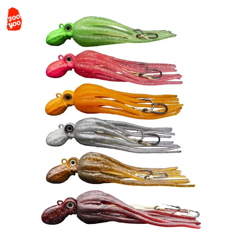 Señuelos de calamar multicolor para pesca profunda
