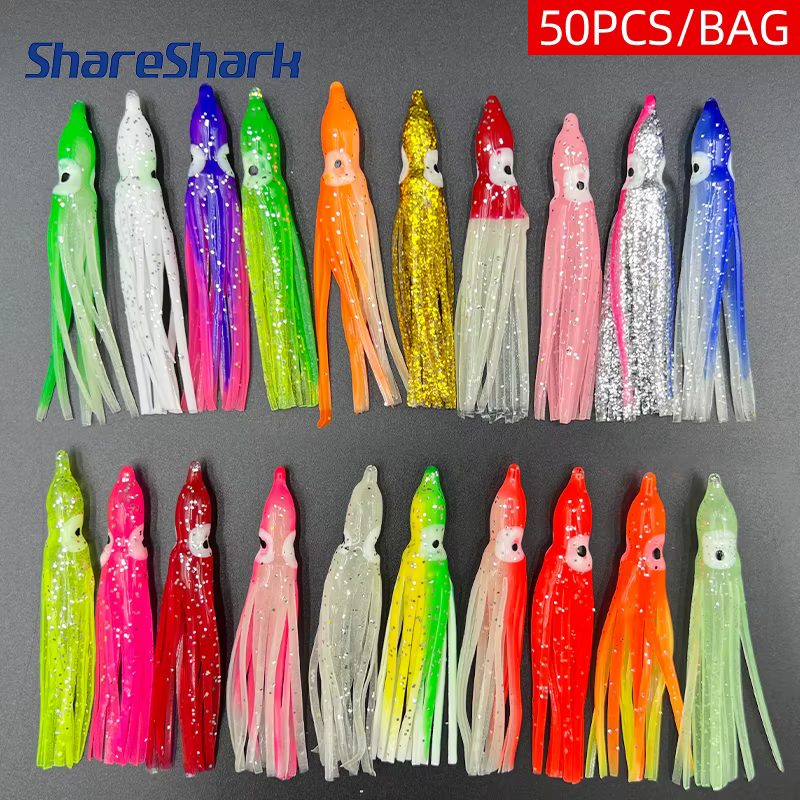 Señuelos Glow ShareShark Luminosos – Cebos Brillantes para Calamar y Pulpo