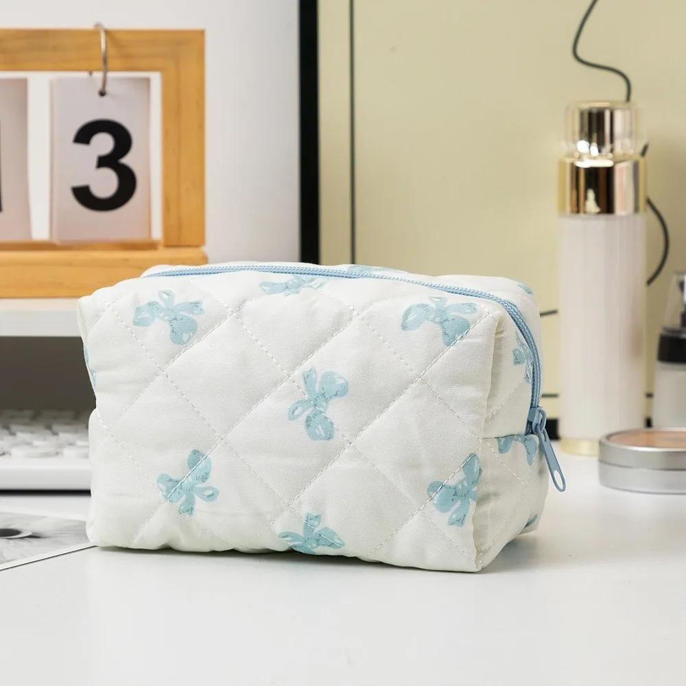 Bolsa de aseo acolchada portátil de gran capacidad para mujer - imagen 3