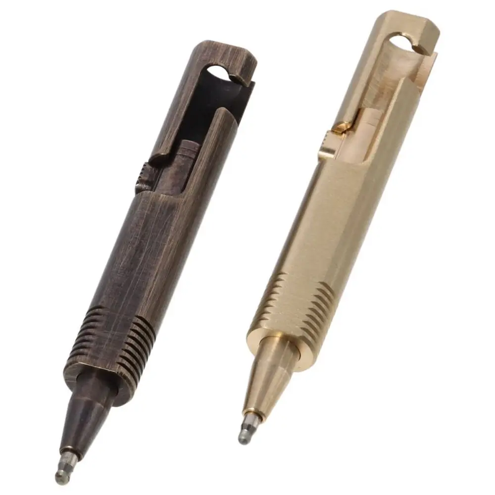 Bolígrafo de latón retráctil recargable – Mini para bolsillo y firma - imagen 5