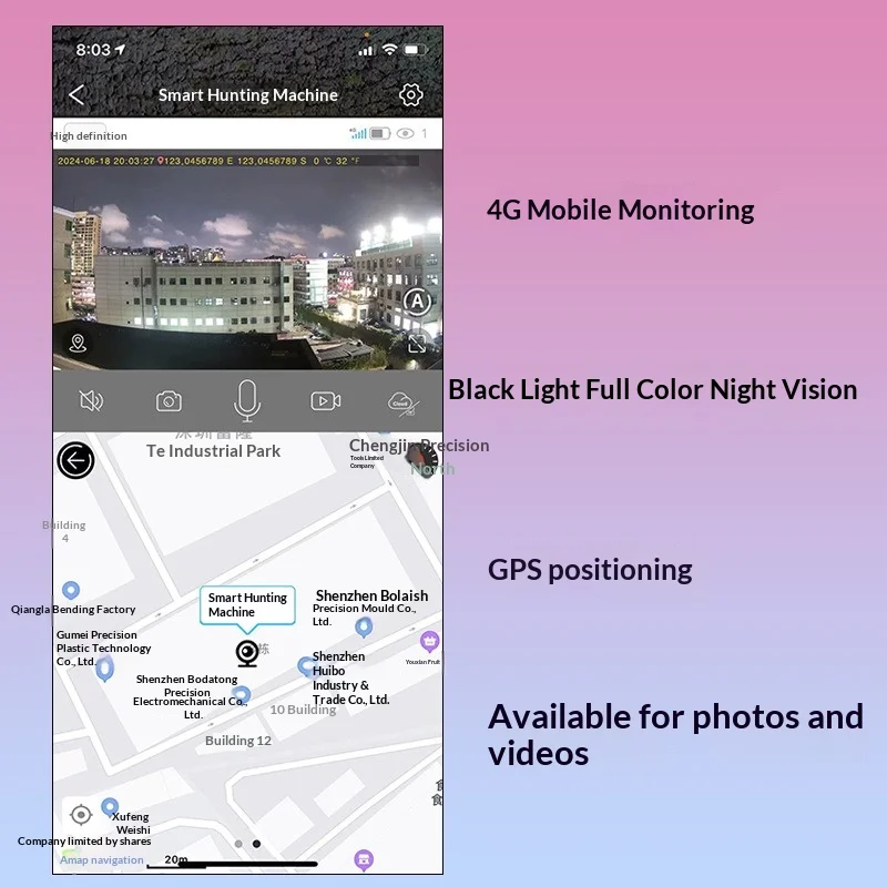Cámara de rastreo 4G LTE con panel solar y GPS 2.5K HD - imagen 3