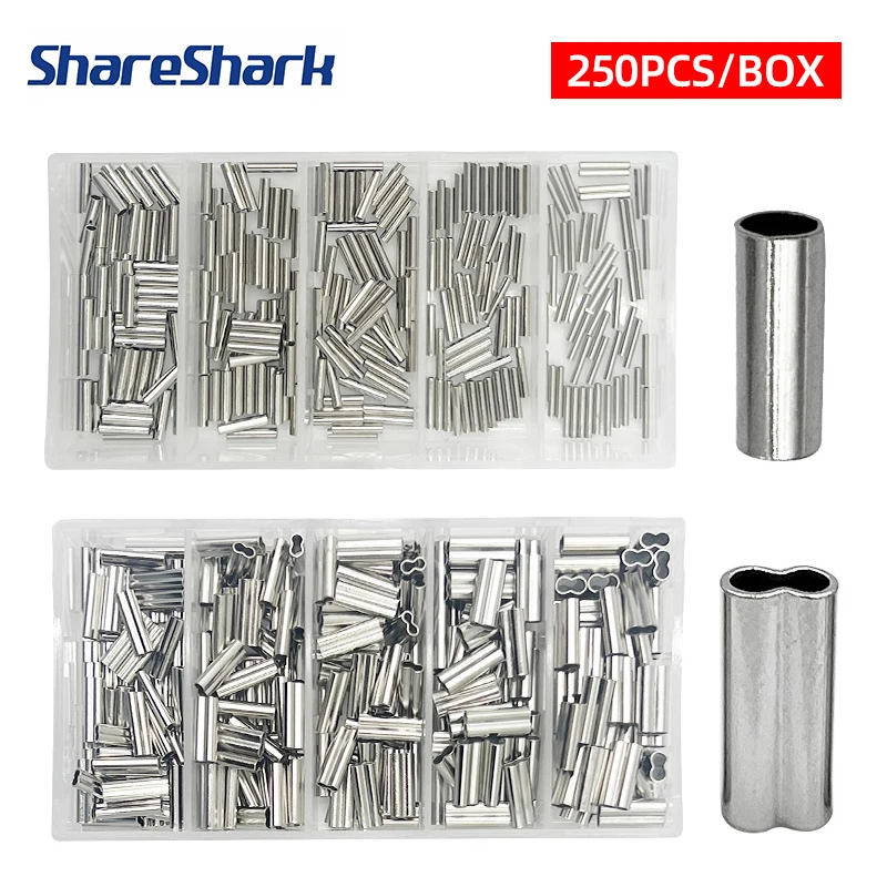 Manguitos de prensado de barril de cobre ShareShark para cable - imagen 2