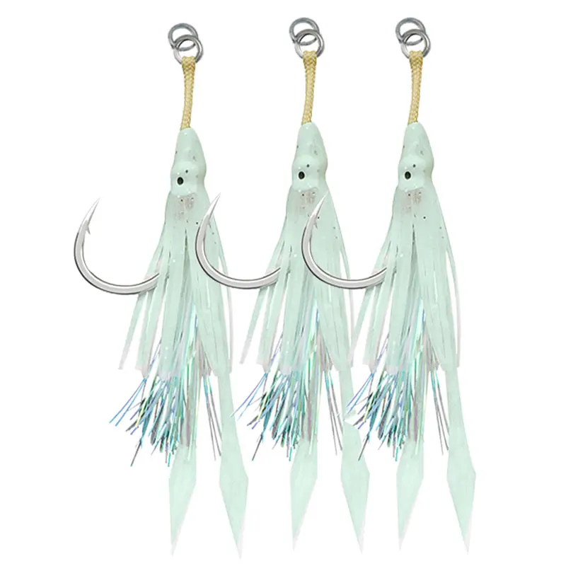 Anzuelos Jigging lento HK031 TEASER de acero al carbono para calamar - imagen 5