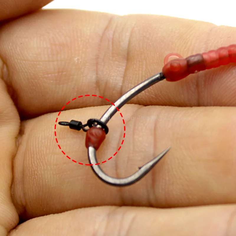 Cuentas de goma roja para montaje de cabello carpa – Anillas - imagen 2