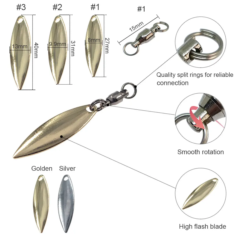 Palas de sauce con giratorio para spinnerbait y buzzbait - imagen 5