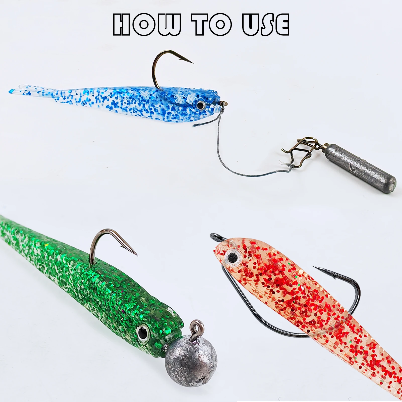 FREE FISHER Swimbait Forktail 3D para lubina – vinilo blando - imagen 5